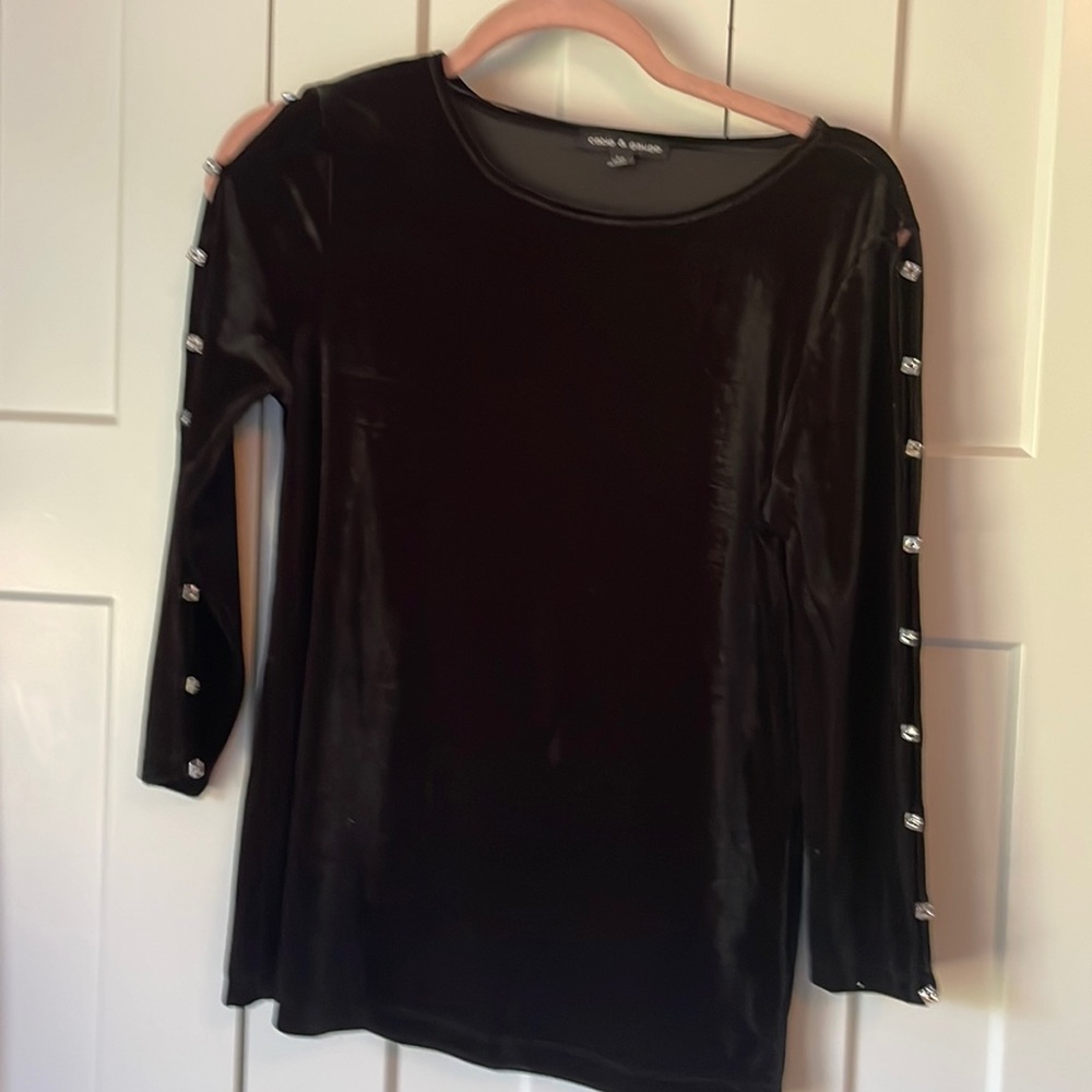 Black velvet top
